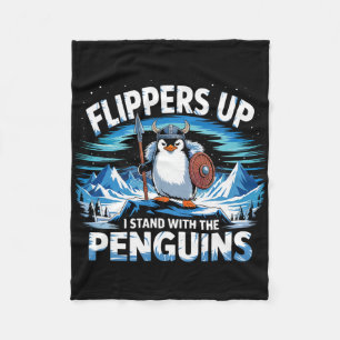 Zieh mich auf, mit den Pinguinen lustige Trump Fleecedecke