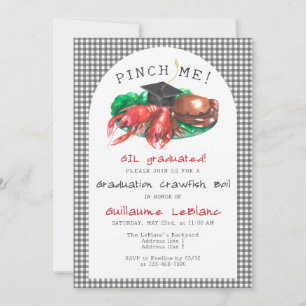 Zieh mich! Funny Seafood Crawfish Abschluss Einladung