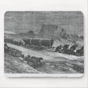 Ziehen der Schlitten durch das Packeis Mousepad