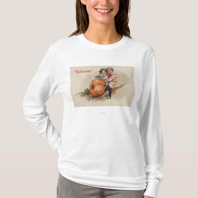 Ziehen des Kürbises herauf Abhang T-Shirt (Vorderseite)