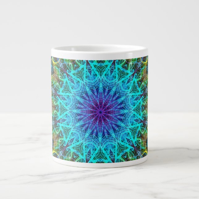 Ziehen in Kaleidoskop Jumbo-Tasse (Vorderseite)