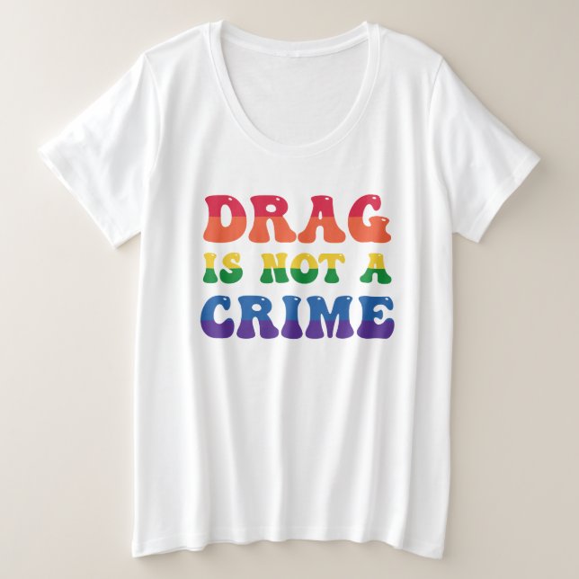 Ziehen ist kein kriminelles Plus-Size-Shirt Große Größe T-Shirt (Design vorne)