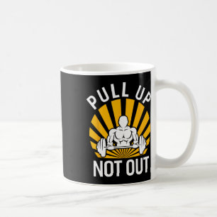 Ziehen Sie das Trainingsgerät für Bodybuildings ni Kaffeetasse