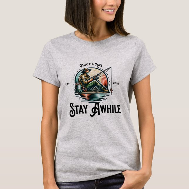 Ziehen Sie eine Zeile ab, Bleibe T-Shirt (Vorderseite)