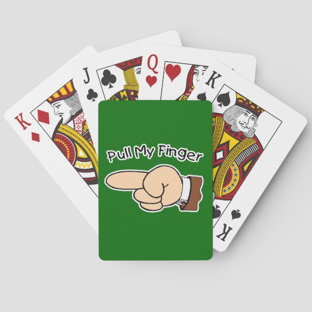 Ziehen Sie meine Finger-lustigen Spielkarten für (Rückseite)