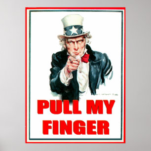 Ziehen Sie meinen Finger - Plakat