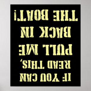 Ziehen Sie mich im Boot zurück Poster