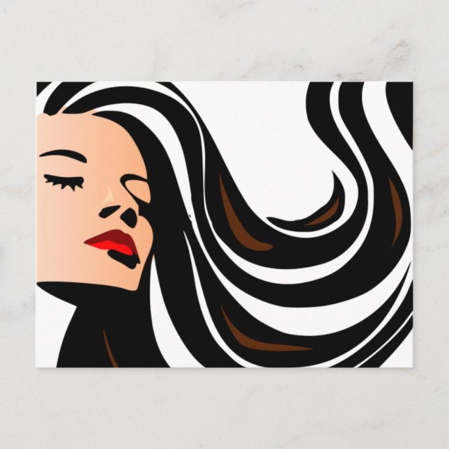 Ziehen Sie mir die Haare zurück. Postkarte (Vorderseite)