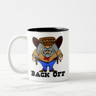 Ziehen Sie sich lustige Western-Tasse zurück Zweifarbige Tasse