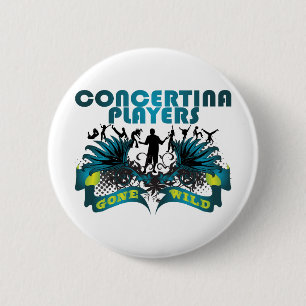 Ziehharmonika-Spieler wild gegangen Button