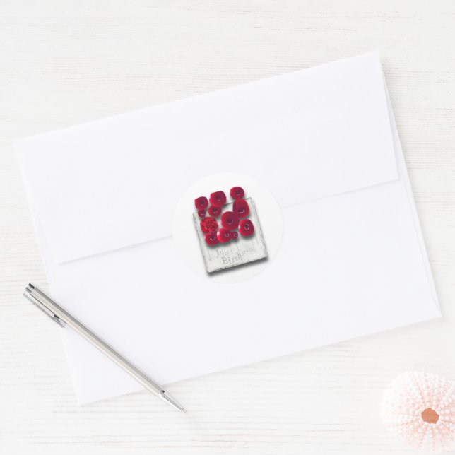 Ziel_4_Variationen auf dem Ruby Runder Aufkleber (Umschlag)