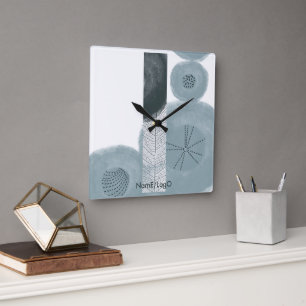 Ziel_9_Herbstblätter_2 Quadratische Wanduhr
