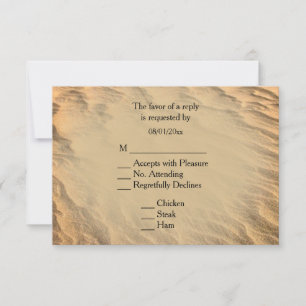 Ziel Beach UAWG mit Menüauswahl RSVP Karte