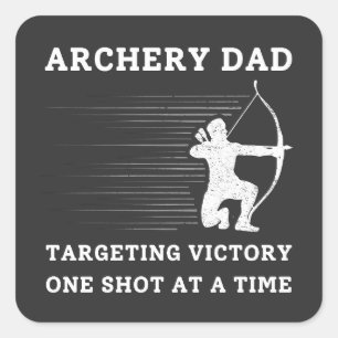 Ziel des Sieges   Archery Vater Quadratischer Aufkleber