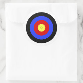 Ziel eines Bogenschießens mit Bullseye Runder Aufkleber