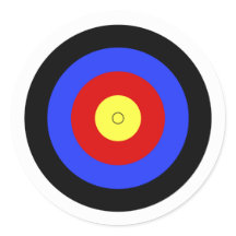 Ziel eines Bogenschießens mit Bullseye