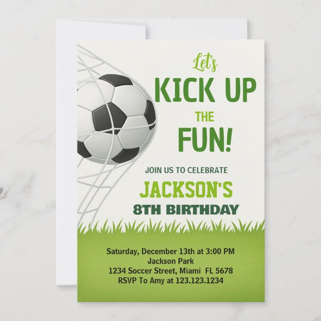 Ziel! Einladung zum Fußball (Vorderseite)