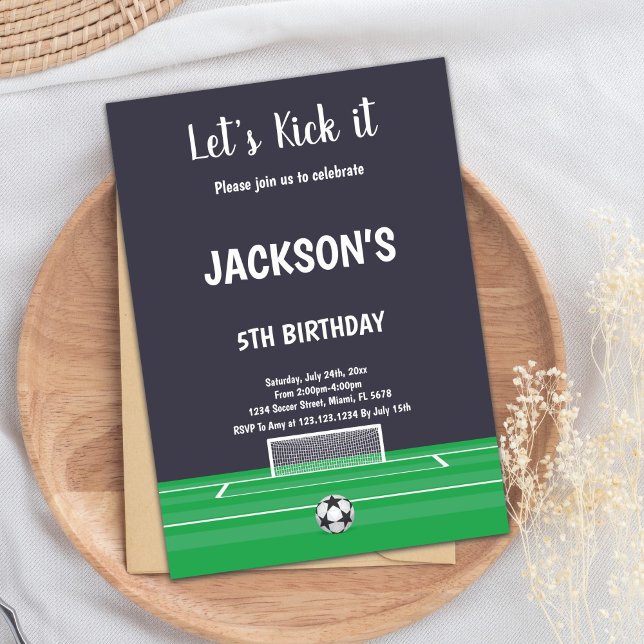 Ziel! Einladung zum Fußball (Goal Soccer Birthday Invitations)