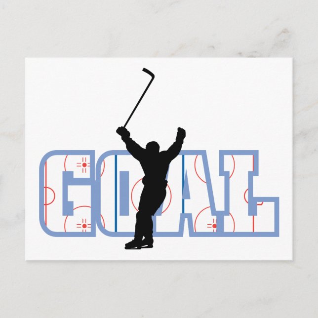 Ziel - Eis-Hockey-Kerbe - Sport-Geschenke Postkarte (Vorderseite)