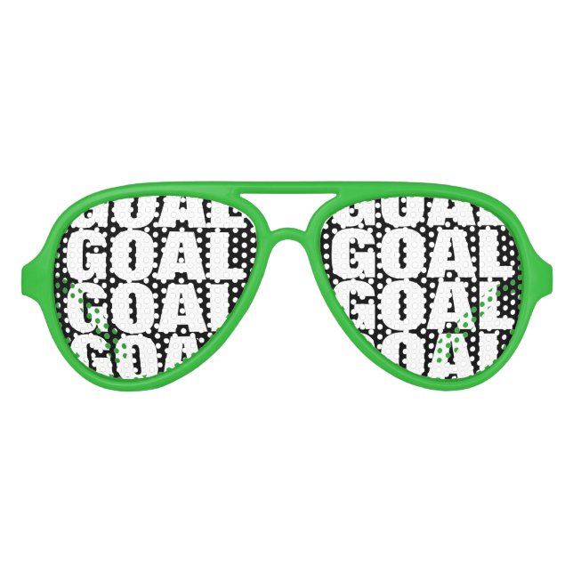 Ziel! Funny Fußballsport Fan Party Brillenschirme Partybrille (Vorderseite)