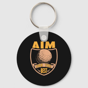 Ziel für den besten Golf Motivation Retro Champion Schlüsselanhänger