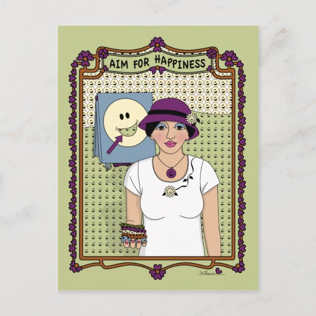 Ziel für Glück_A_ Postkarte (Vorderseite)