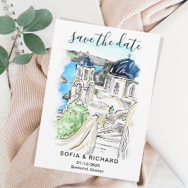 Ziel Griechenland Insel Santorini Einladung