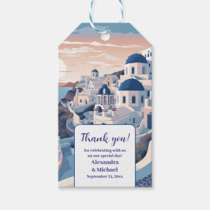 Ziel Griechenland Santorini Hochzeitsmarken Geschenkanhänger
