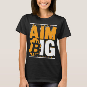 Ziel Groß Krypto Kryptowährung Blockchains Bitcoin T-Shirt