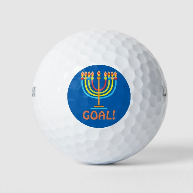 Ziel! - Hanukkah Lights Holiday Golfball (Vorderseite)