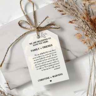 Ziel Reise Thema Hochzeit danke Geschenkanhänger