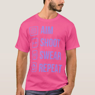 Ziel Schieß wiederhole Lustiger Bogenschieß-Lebens T-Shirt