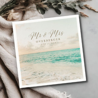 Ziel Sonnenuntergang Hochzeit Serviette