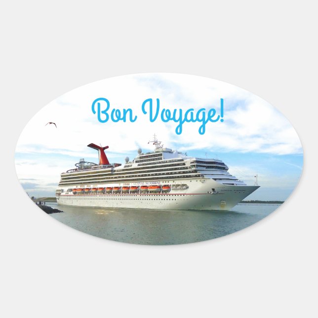 Ziel Sunshine Bon Voyage Ovaler Aufkleber (Vorderseite)