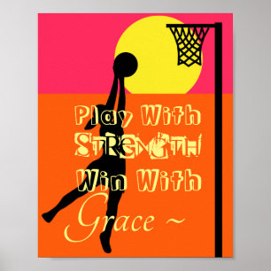 Ziel-tireurmotivierend Netball-Zitat Poster