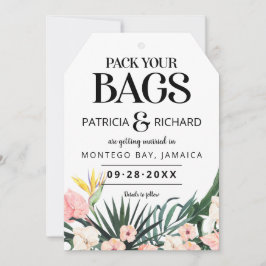 Ziel tropische Hochzeit speichern das Datum