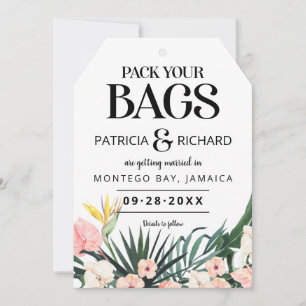 Ziel tropische Hochzeit speichern das Datum