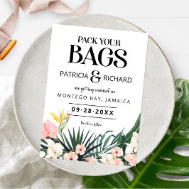 Ziel tropische Hochzeit speichern das Datum