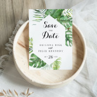 Ziel tropische Vegetation Save the Date