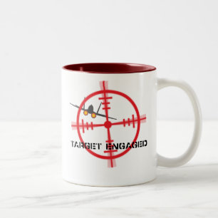 Ziel-verlobte Flugsimulator-Pilotanzeige Zweifarbige Tasse