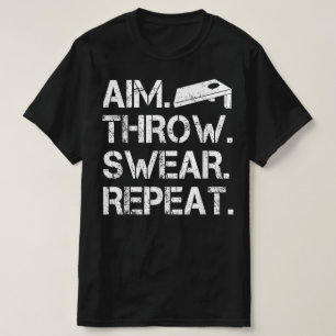 Ziel Wurf Fluch Wiederholung Vintage Bean Bag Toss T-Shirt