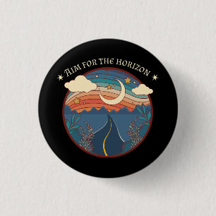 Ziele auf den Horizont Reise Natur Roadtrip Button