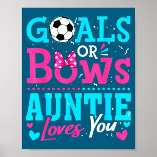 Ziele Bögen Tante liebt dich Fußball Gender Rev Poster