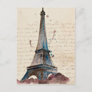 Ziele Briefe vom Eiffelturm Postkarte