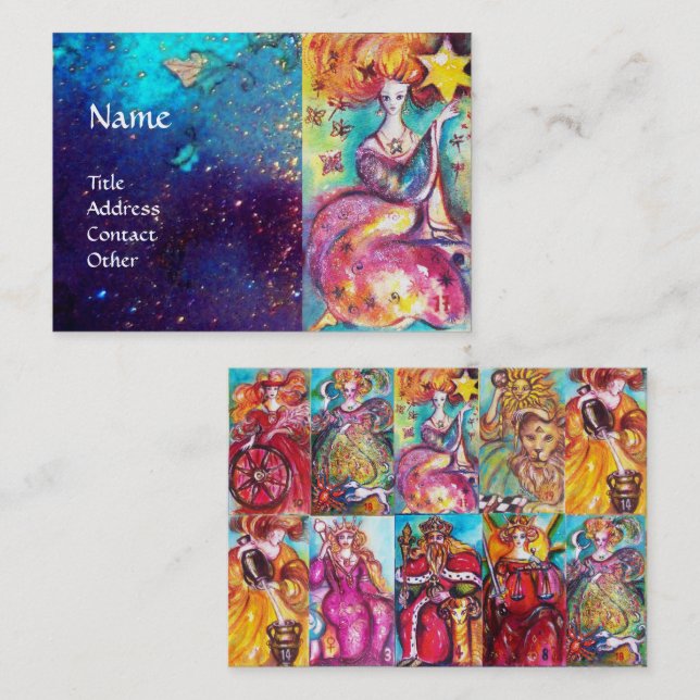 ZIELE DER VERLORENEN SCHADOWS STAR Moon, Sun, Just Visitenkarte (Vorne/Hinten)