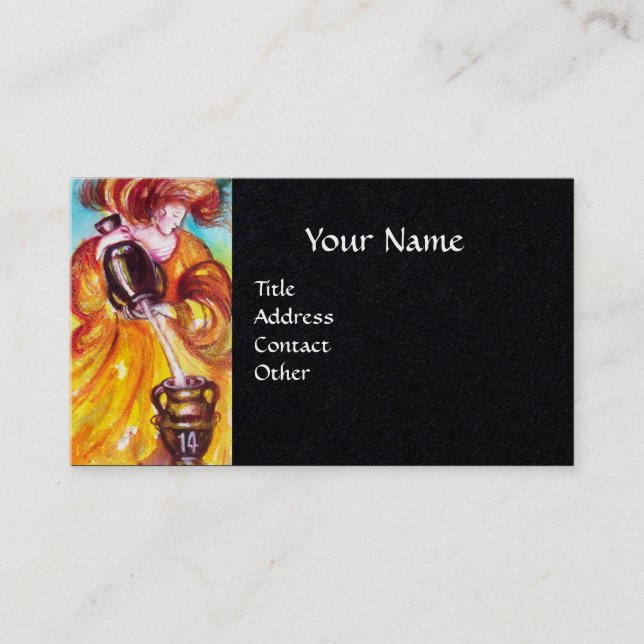 ZIELE DER VERLORENEN SCHADOWS,TEMPERANCE Black Pap Visitenkarte (Vorderseite)