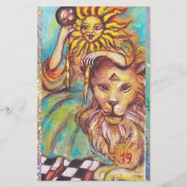 ZIELE DER VERLORENEN SCHATTEN / DER SONNE BRIEFPAPIER (Vorderseite)