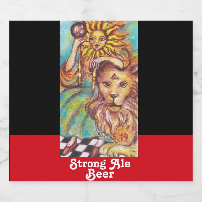 ZIELE DER VERLORENEN SCHATTEN/DER SONNENSTRONEN BI BIERFLASCHENETIKETT (Einzelnes Label)