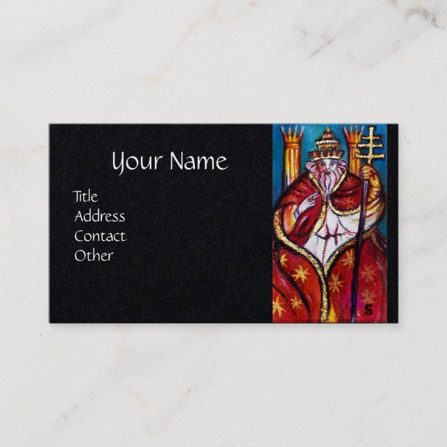 ZIELE DES VERLORENEN SCHADOWS POPE HIEROPHANT Blac Visitenkarte (Vorderseite)