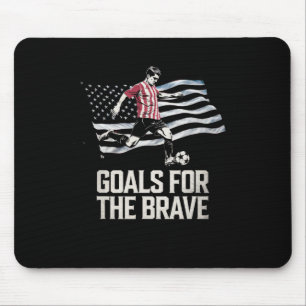 Ziele Für Den Mutigen Lustigen Fußball Patriot Spo Mousepad